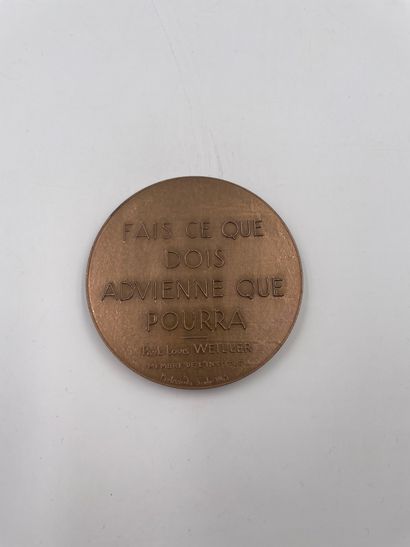 null Médaille "FAIS CE QUE DOIT ADVIENNE QUE POURRA"Paul Louis WEILLER par Belmondo...