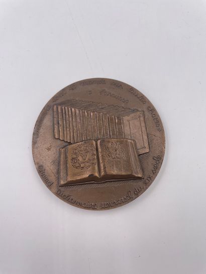 null Médaille "PIERRE LAROUSSE"1817-1875 par Gibert…7cm