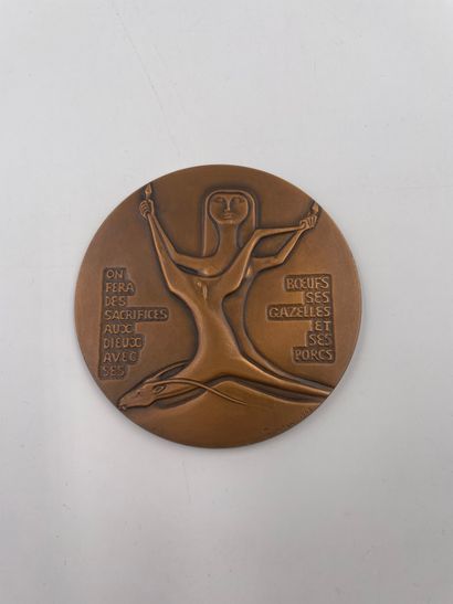 null Médaille "LE LIVRE DES MORTS DES ANCIENS EGYPTIENS"…8cm