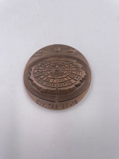 null Médaille "TOMMASO CAMPANELLA STILO EN CALABRE 1568- PARIS 1639" par Lagriffoul...
