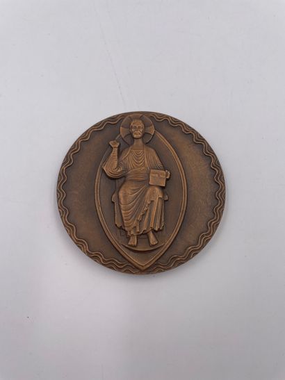 null Médaille "EMILE MALE DE L'ACADEMIE FRANCAISE" par Georges Guiraud…7 cm