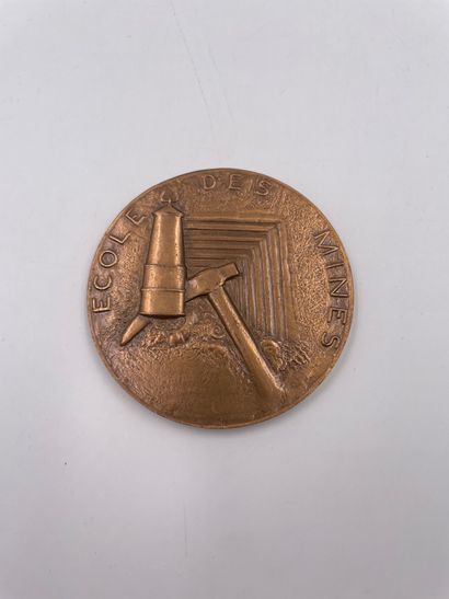 null Médaille "ECOLE DES MINES" par Georges Guiraud…7 cm