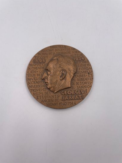 null Médaille "GEORGES JAMATI 1894-1954" par Marcel Renard…7 cm