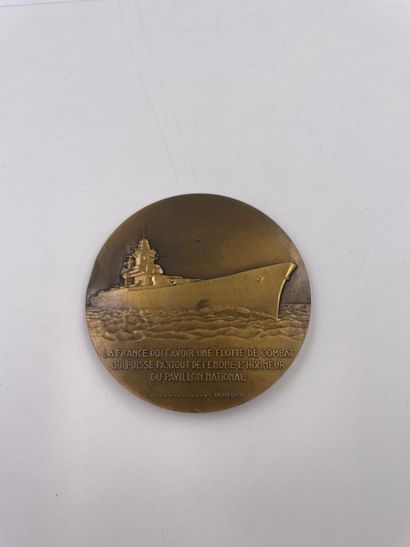 null Médaille "ARMAND DU PLESSIS CARDINAL DE RICHELIEU" par Georges Guiraud…7 cm
