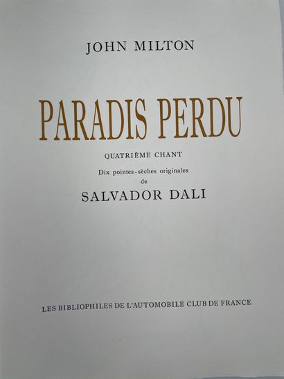 [DALI] - MILTON (John) 
Paradis perdu
﻿Quatrième chant. Traduction par Pierre Messian....