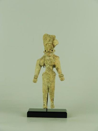 CIVILISATIONS DE L’INDUS - MEHRGARH (3000 av. J.C.) Idole masculine, au turban. En...