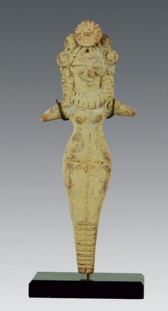 CIVILISATIONS DE L’INDUS - NINDOWARI (2300 - 2000 av. J.C.) Idole féminine, à la...