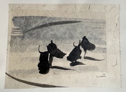 Michel GUERANGER Sans titre

Série « Tauromachie »

Encre sur papier népalais, signée...