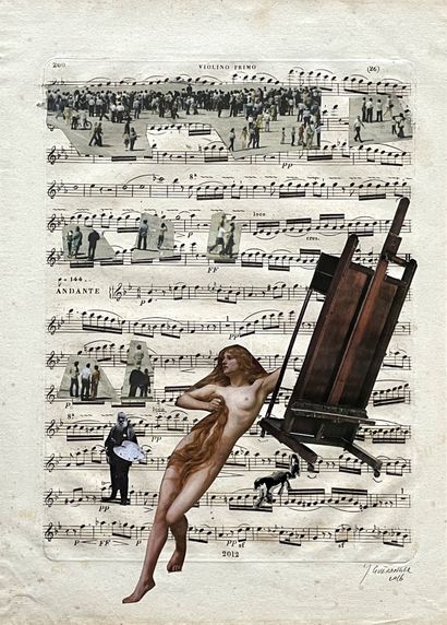 Michel GUERANGER Sans titre, 2016

Collage sur papier, signé et daté en bas à droite

35...
