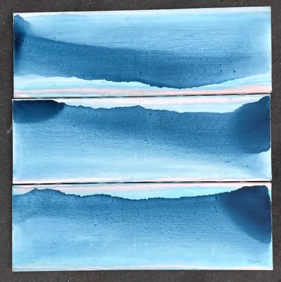 Michel GUERANGER Untitled

Infinitely water" series

Free triptych, acrylic on canvas,...