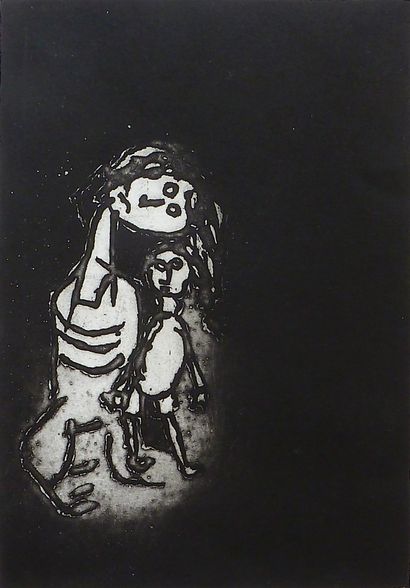 NIDZGORSKI Adam Matka / Etching on paper / Numbered 2 of 40 / Signed and dated 74...