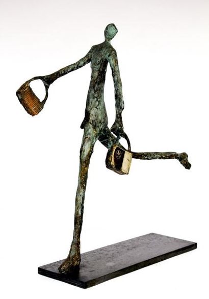 DAIREAUX Stéphane Aress Sculpture en polyester, cuivre, métal, cirée et patinée /...