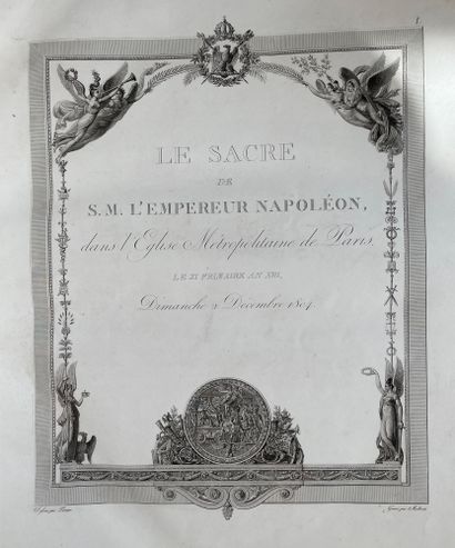[AIGNAN Etienne] Le Sacre de S.M. l'Empereur Napoléon dans l'Eglise Métropolitaine...
