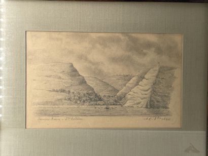 Alphonse CHEDEVILLE (1801-1874), commissaire de bord à la Belle Poule "View of Jamestown...