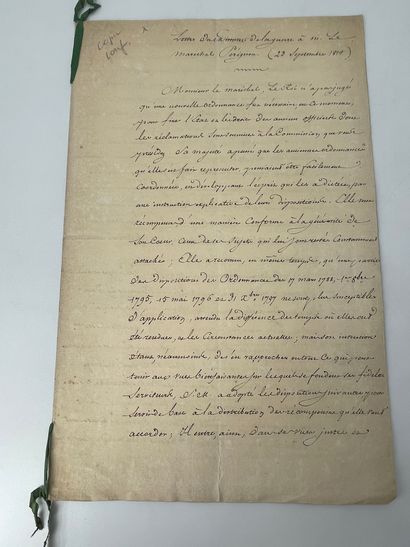  Trois documents : - Lettre de nomination des les gardes nationales du Morbihan....