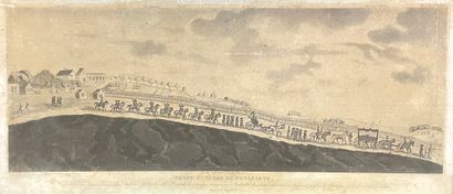  Deux gravures : - «Pompe funèbre de Bonaparte», d'après le dessin du Capitaine Marryat...