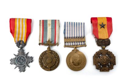  COREE-VIETNAM - Deux médailles commémoratives de l'ONU en Corée. - Médaille de la...