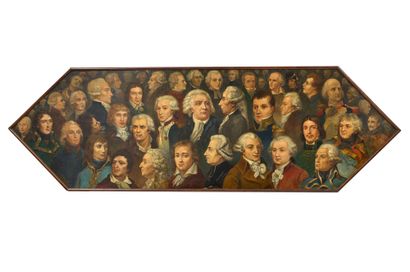 S FABERT, Ecole française "The Great Men of the French Revolution"
Large oil on canvas...