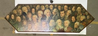 S FABERT, Ecole française "The Great Men of the French Revolution"
Large oil on canvas...