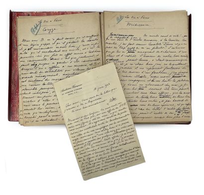 HERMANT Abel La vie à Paris. 14 manuscrits complets d'articles signés Abel Hermant,...