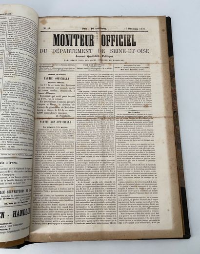 Recueil de journaux «VERSAILLES pendant l'occupation Allemande (1870-1871)» Recueil...