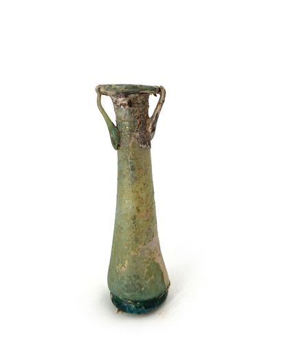 null Vase with spherical body out of glass, whose lip resulting from a bead forms...