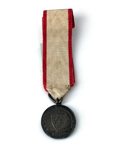 null SUISSE Médaille de la Fidélité Helvétique dite «d'Yverdon», créée en 1815.
Miniature...