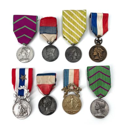  FRANCE Eight medals including: - One for epidemics. - One for municipal employees....