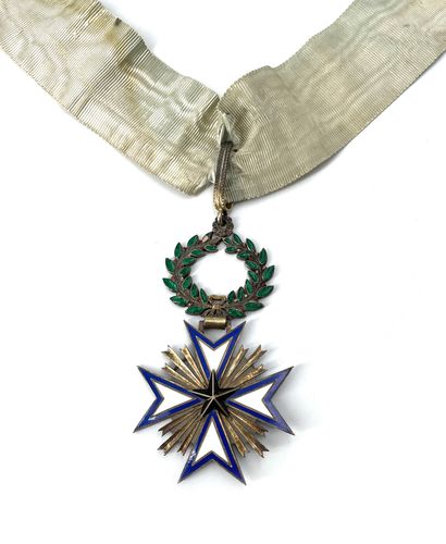 null BENIN ORDER OF THE BLACK STAR Commander's Cross.
In silver-gilt and enamel (small...