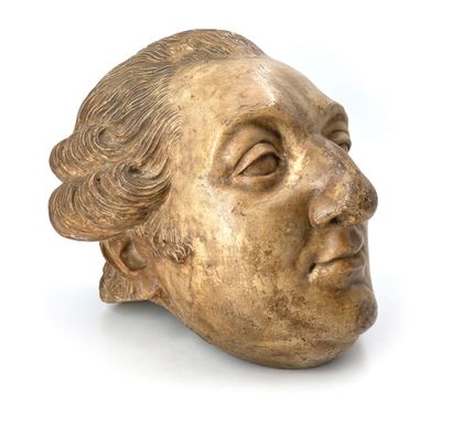  «Le Roi Louis XVI» Belle représentation de la tête du roi grandeur nature en plâtre...