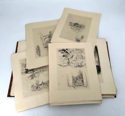 HUYSMANS Joris-Karl The oblate. Separate edition of two variants of the 52 etchings...