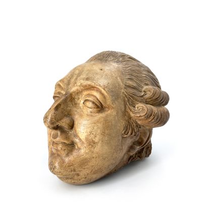  "King Louis XVI" Beautiful representation of the king's life-size head in patinated...