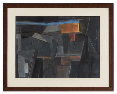 Gilles CURIE (1943) Compositions 
Two pastels on paper 
64 x 91 cm