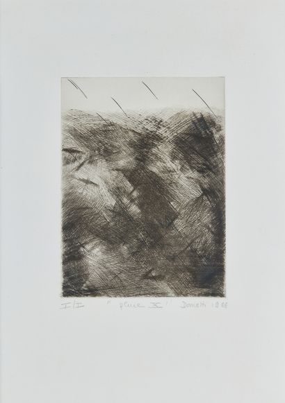 Jean DOMETTI (1950) Triptyque, 1988
Trois gravures, signées et datées en bas à droite,...