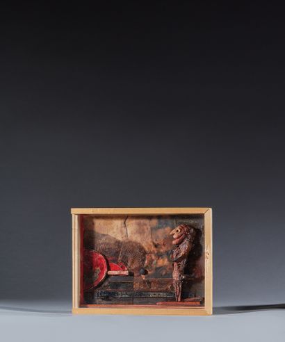 Louis PONS (1927-2021) Study N°5, 1999 
Mixed media in a box, signed, titled, dated...