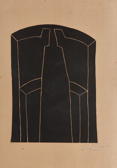 Parvine Curie (1936) Sculpture project 
Lithograph, signed lower right with dispatch...