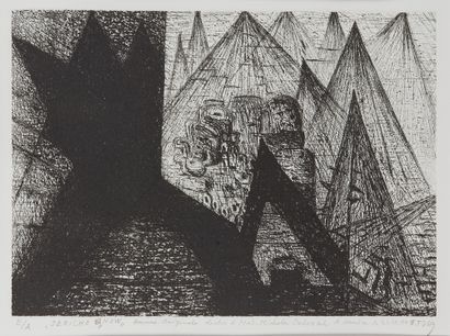 François STAHLY (1911-2006) Jericho Now, 1994 
Etching, signed and dated lower right,...