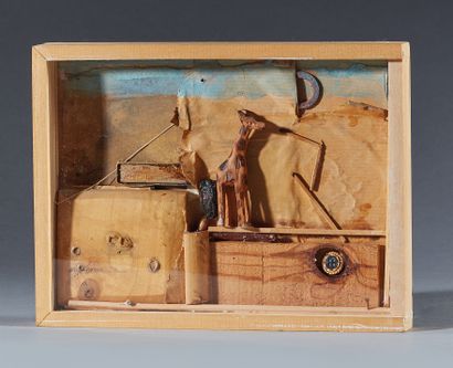 Louis PONS (1927-2021) Compositions, 1999-2000 
Three mixed media in boxes, all three...