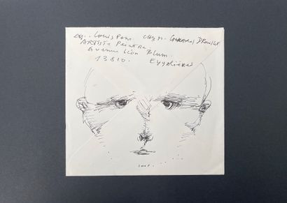 Louis PONS (1927-2021) Album including about sixty letters and envelopes ink, pencils,...