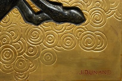 Jean DUNAND (1877-1942) La Conquête du cheval
Panneau décoratif en plâtre à décor...