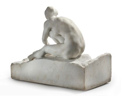 Ottilio PESCI (né en 1877) Japanese woman
Sculpture in white Carrara marble
Signed...