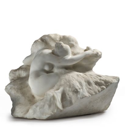 Leo LAPORTE BLAIRSY (1867-1923) Métamorphose
Sculpture en marbre blanc de Carrare
Signée...