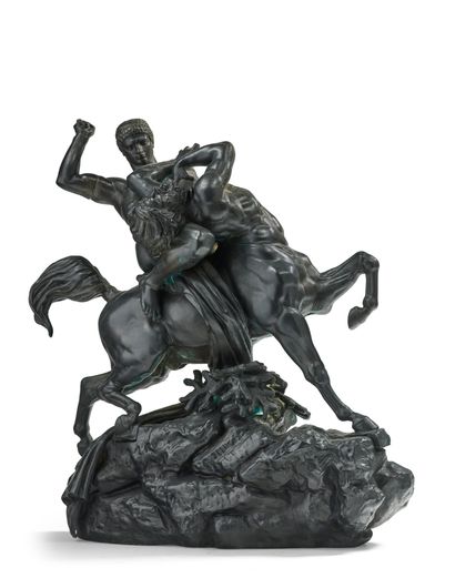 Antoine-Louis BARYE (1795-1875) Thésée combattant le centaure Biénor
Sculpture en...