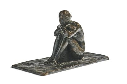 Henri-Louis LE VASSEUR (1853-1934) Sculpture en bronze à patine verte
Signée sur...
