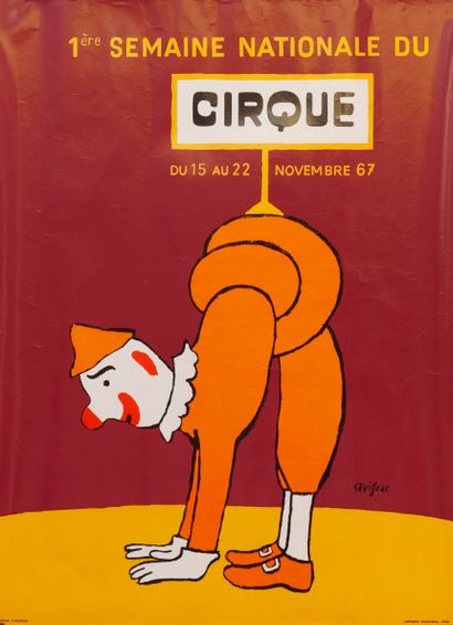 null DIVERS. 2 affiches :  SAVIGNAC Raymond. Semaine Nationale du cirque. Du 15 au...