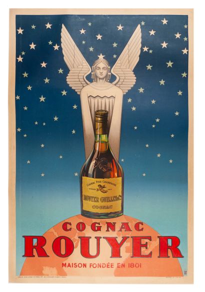 ANONYME. Cognac Rouyer. 1945. Affiche lithographique....