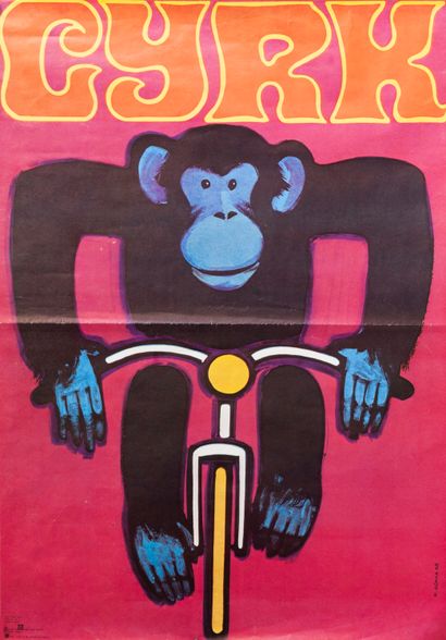 null GORKA Wiktor. Cyrk. 1979. Affiche offset. Poster n°75. Printed in Poland. Copyright...