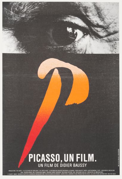 null Picasso, un film. Didier Baussy. 60 x 40 cm. O/Imp. PH.B. Neuilly. Etat A. Entoilée...