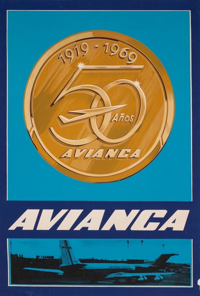 null 3 affiches pour les 50 ans de la compagnie aérienne colombienne Avianca. 2 affiches...