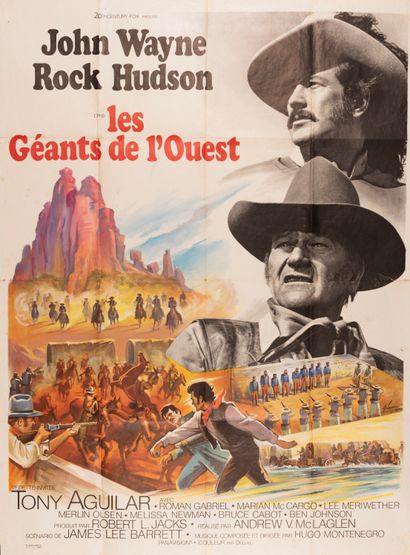 null Les Géants de l'Ouest. Andrew V. McLaglen. 1969. Boris Grinsson. 159 x 118 cm....